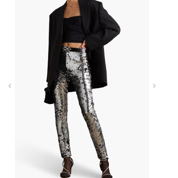$980 ISABEL MARANT Madilio Sequin Pants 4 - Picture 3 of 9